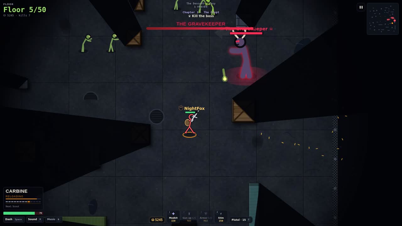 Descent boss floor