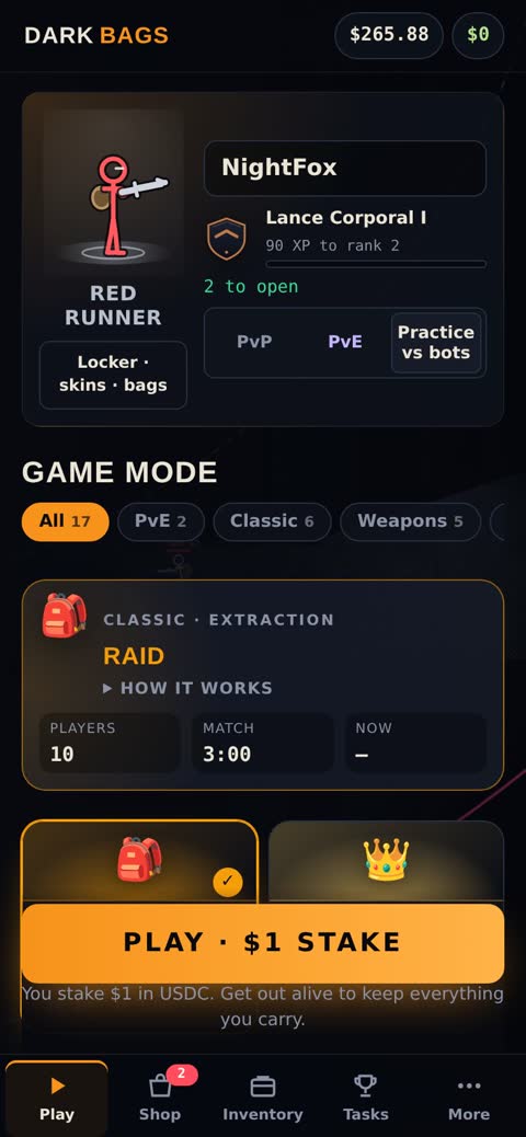 The Play screen on a phone
