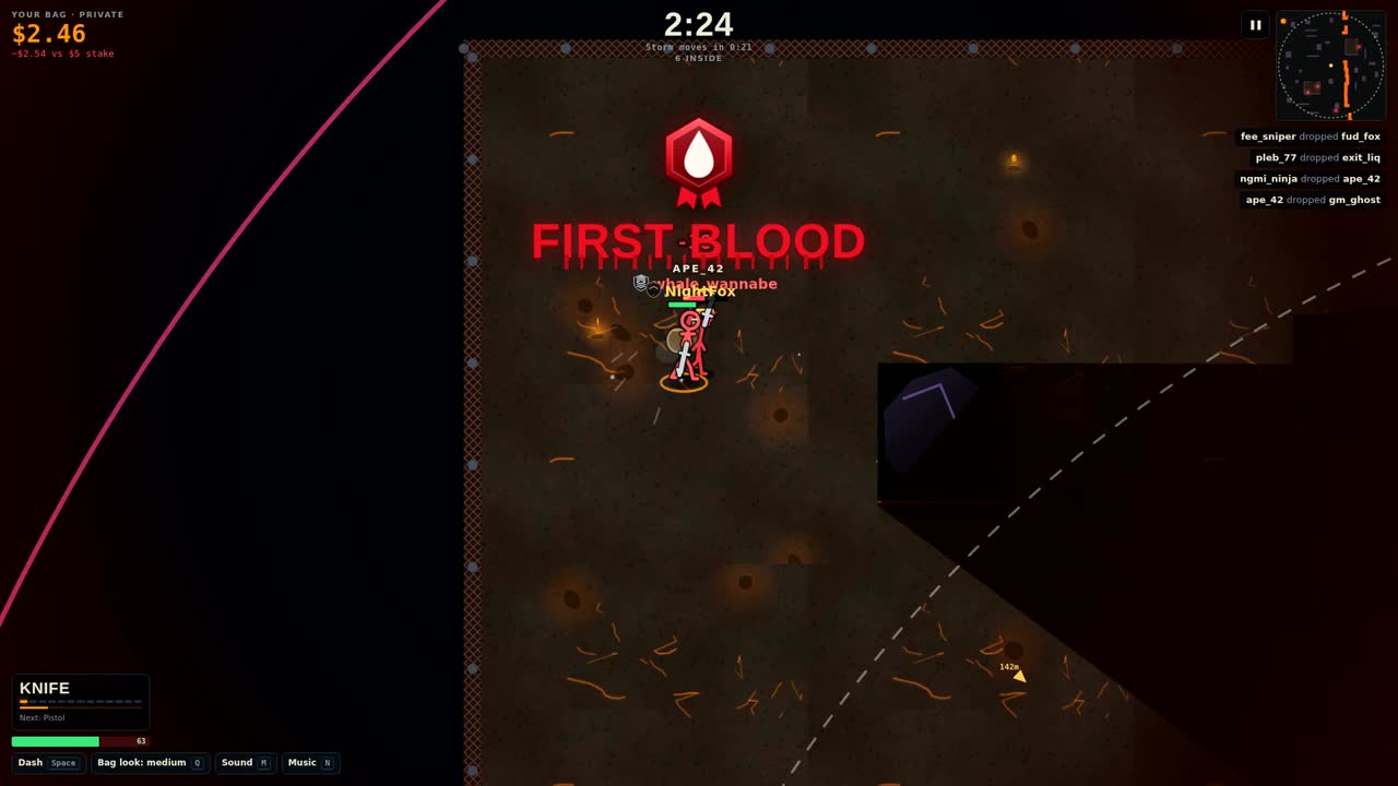 A raid: first blood, the pistol unlocked